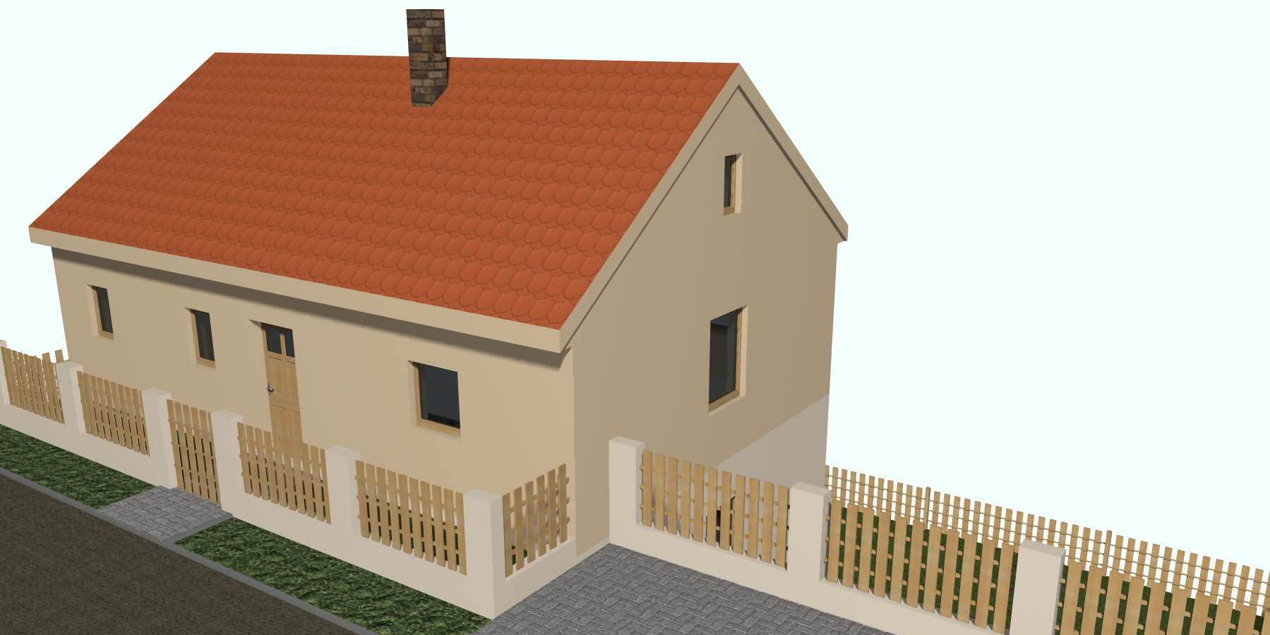 RD Město Touškov - 3D vizualizace