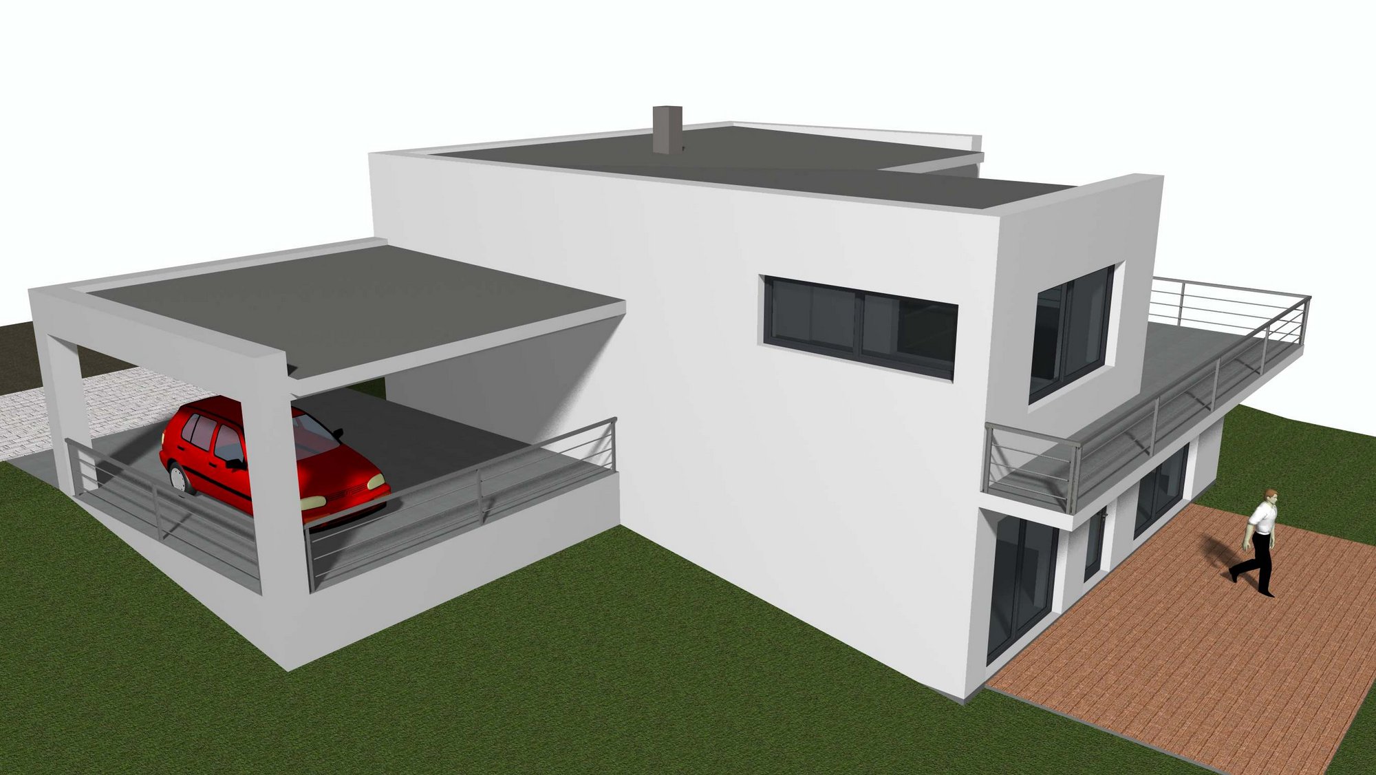 RD borek - 3D vizualizace